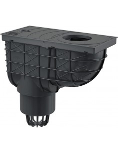 Racord burlan 300×155/110, cu clapeta si cos, iesire verticala, AGV1, Alca