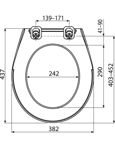 Capac WC A60, din duroplast, Alca