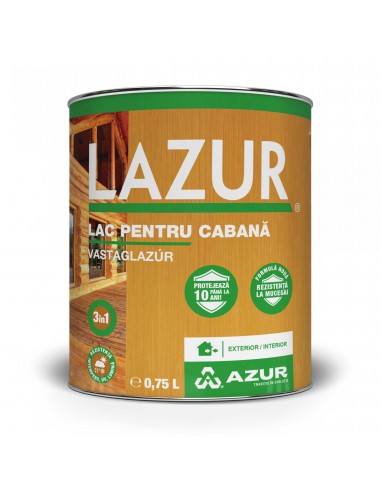 Lac pentru cabana, PIN, 0.75 L, Lazur