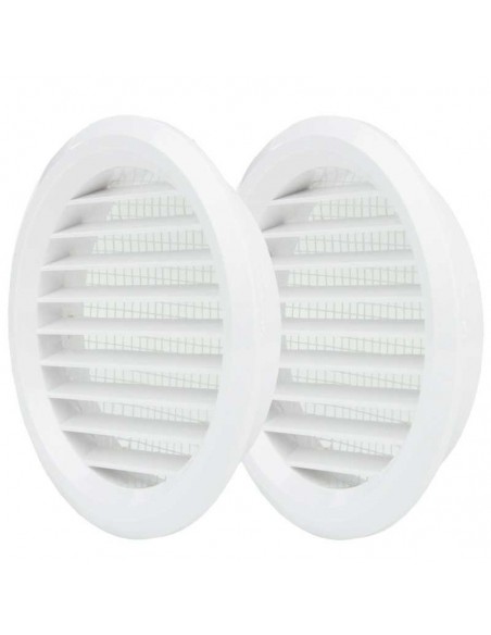 Set 2 rame aerisire, plastic, alb, 50 mm, TE-MA