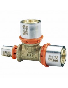 Teu redus sertizare, alama, 32/3 x 32/3 x 20/2, Ivar