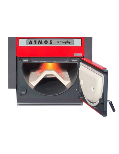 Cazan combustibil solid, Atmos DC50S, cu gazeificare cu exhaustor de fum, din otel, 49 kW