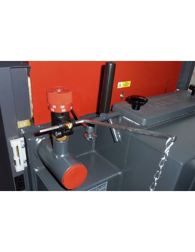 Cazan combustibil solid, Atmos DC70S, cu gazeificare cu exhaustor de fum, din otel, 70 kW