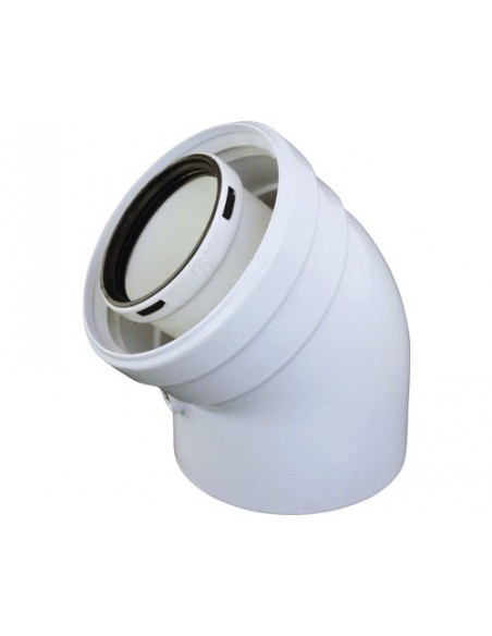 Cot coaxial 45° 60/100, pentru centrale in condensatie, Regulus